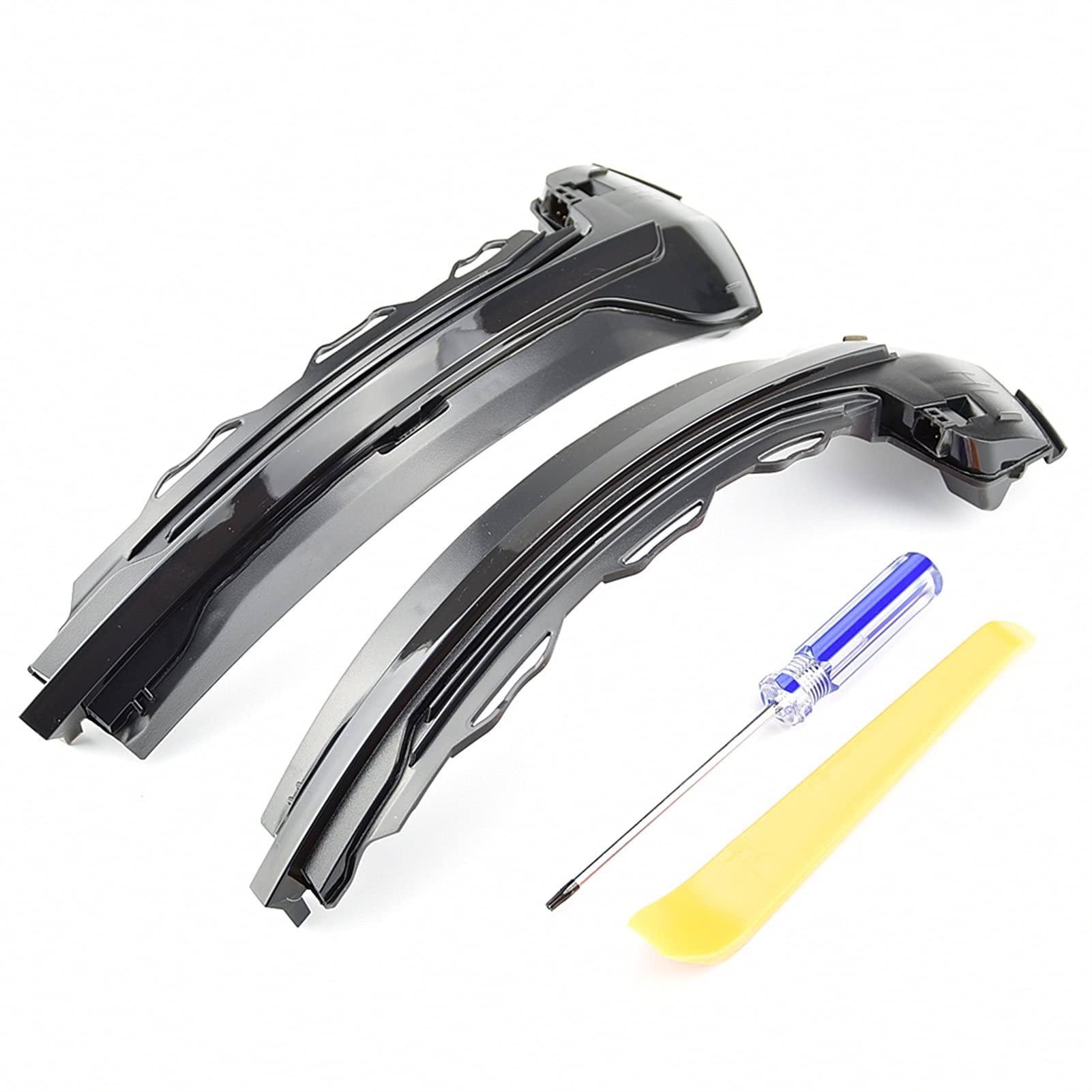Spiegelblinker Dynamische,Dynamische Blinker Dynamische Seitenspiegel Blinkeranzeige-Anzeige Licht Passend Für Audi Verwenden A3 8V 2013-2018. Matt-Chrom-Kohlefaserspiegeldeckel(Black) von DOBRVVGT