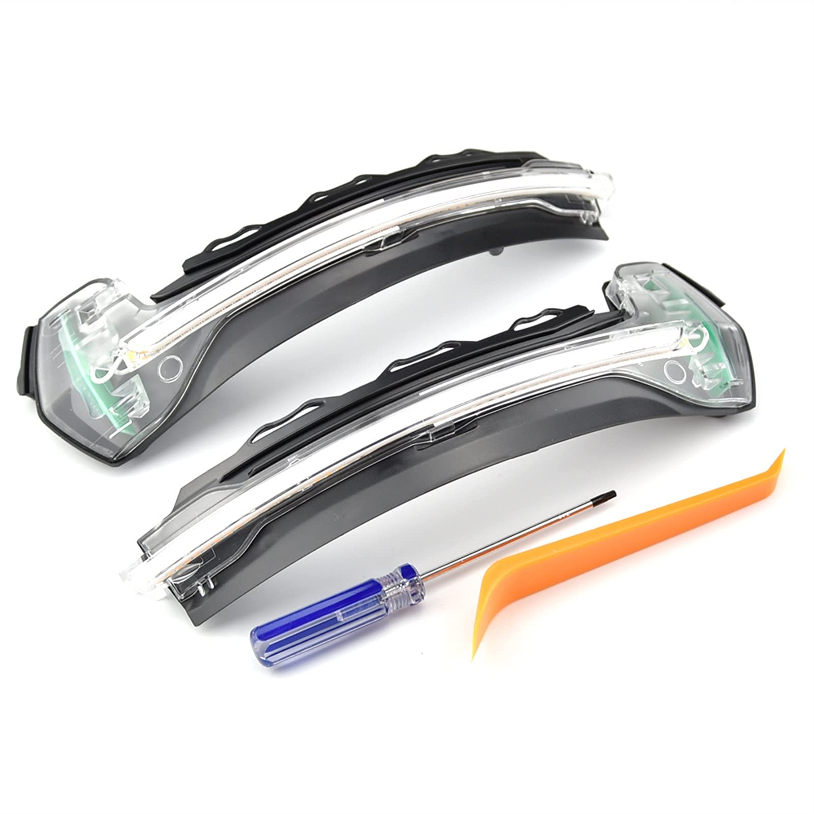 Spiegelblinker Dynamische,Dynamische Blinker Dynamische Seitenspiegel Blinkeranzeige-Anzeige Licht Passend Für Audi Verwenden A3 8V 2013-2018. Matt-Chrom-Kohlefaserspiegeldeckel(Crystal) von DOBRVVGT