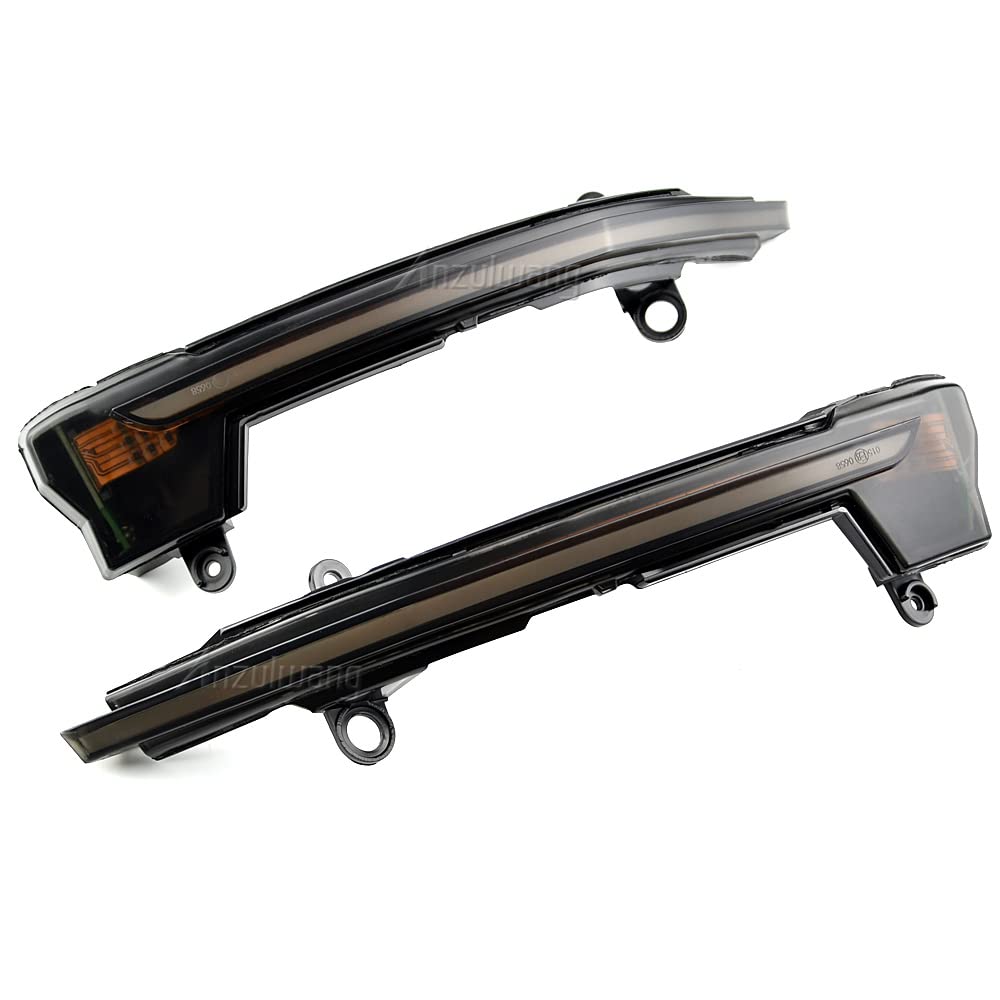 Spiegelblinker Dynamische,Dynamische Blinker Passend für Sitz Von Ateca Cupra 5D 2016 2017 2018 2019 FR Xcellence Dynamic Blinker Sequential Blinklicht-Anzeige Zubehör 2 STÜCKE(Smoky Black) von DOBRVVGT