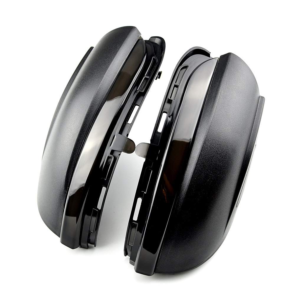 Spiegelblinker Dynamische,Dynamische Blinker Passend für VW Golf 6 MK6 GTI R32 08-14 Touran Dynamic Blinker Licht Seitenflügel Rückspiegelanzeige Lampe Mit Bodenschale(No Holes) von DOBRVVGT