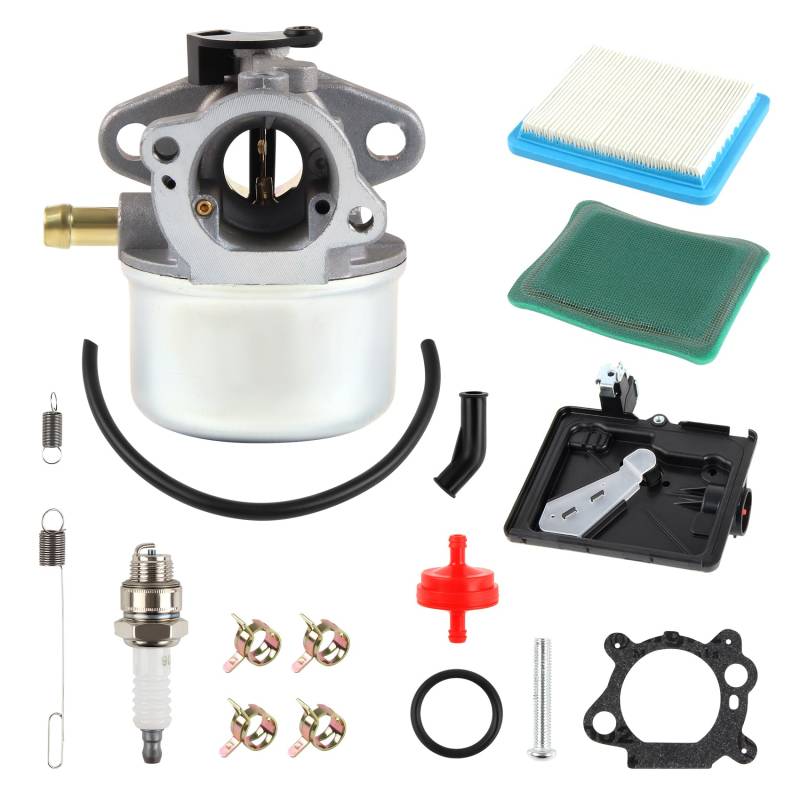 DOCAS 799868 Vergaser-Kit kompatibel für Briggs & Stratton 498170 799872 694202 497586 498254 790821-14111 Vergaser +795259 Luftfilter-Reiniger-Grundierung von DOCAS