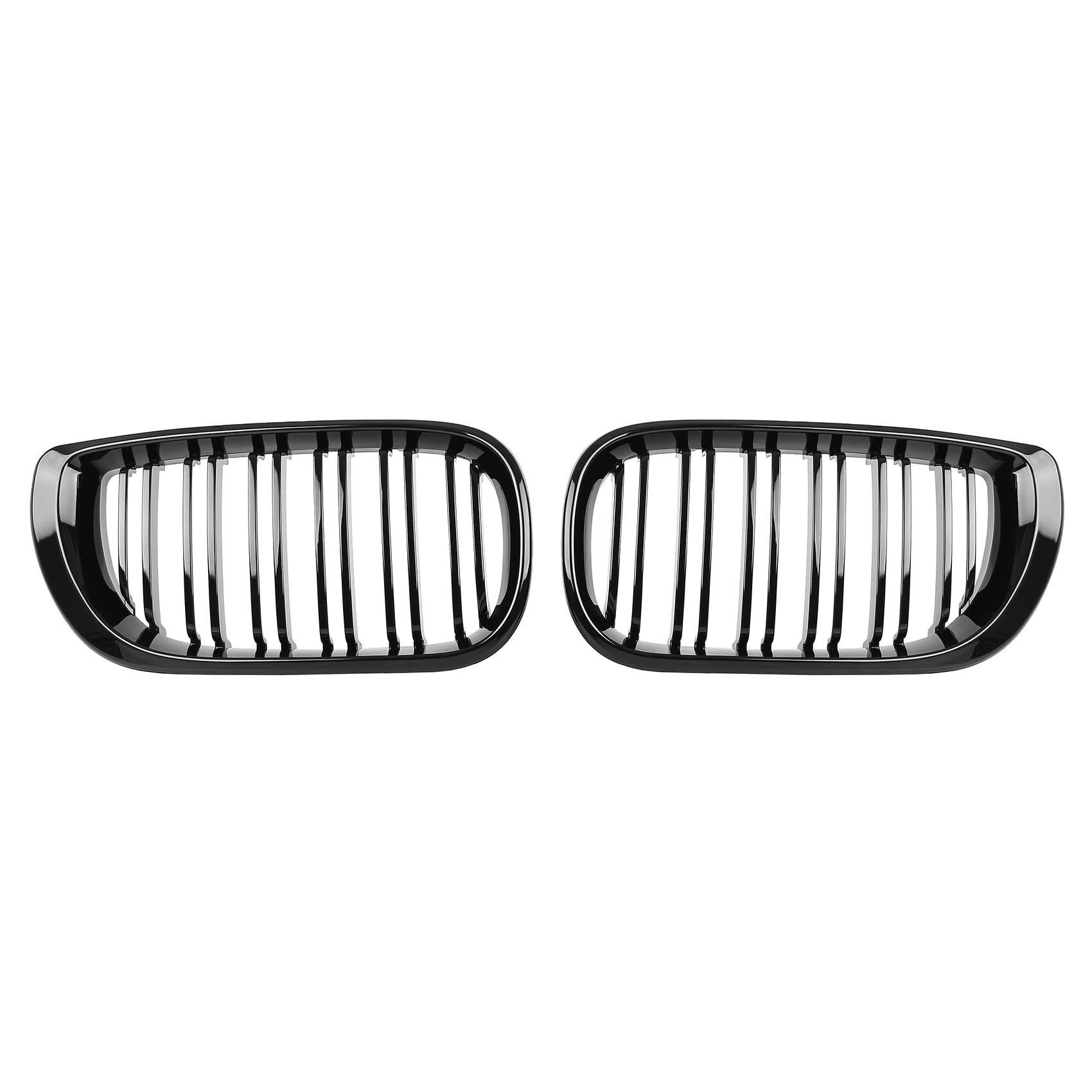 DOCAS Kühlergrill für 3er E46 4 DOOR 4D 2002-2005 Nieren Doppelsteg Sport Glanz Schwarz von DOCAS