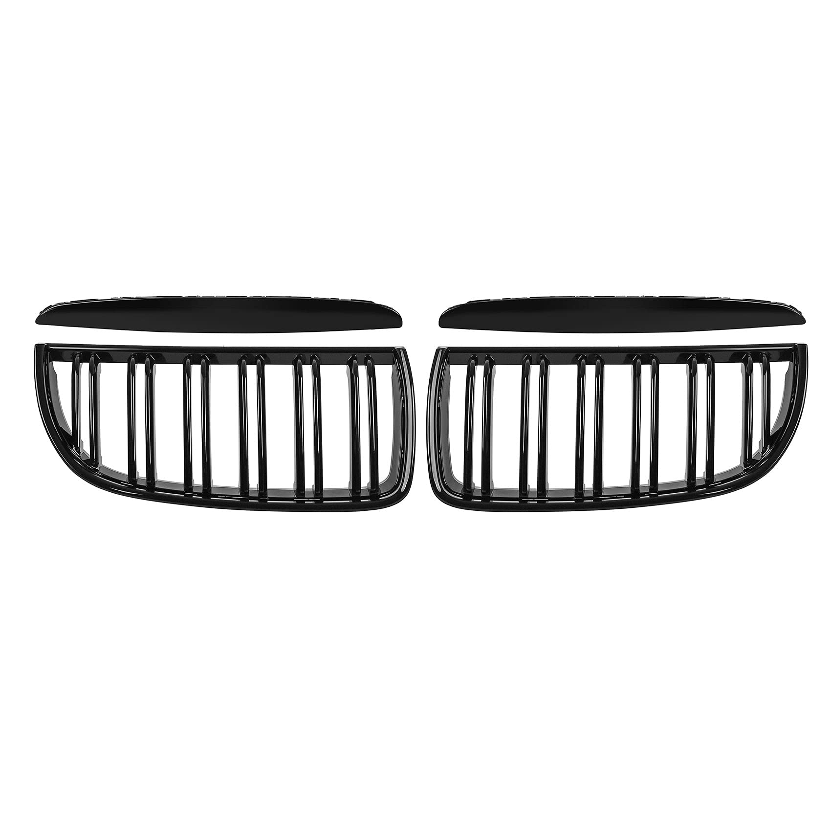 DOCAS Kühlergrill für 3er E90 E91 2005-2008 Nieren Doppelsteg Sport Glanz Schwarz von DOCAS