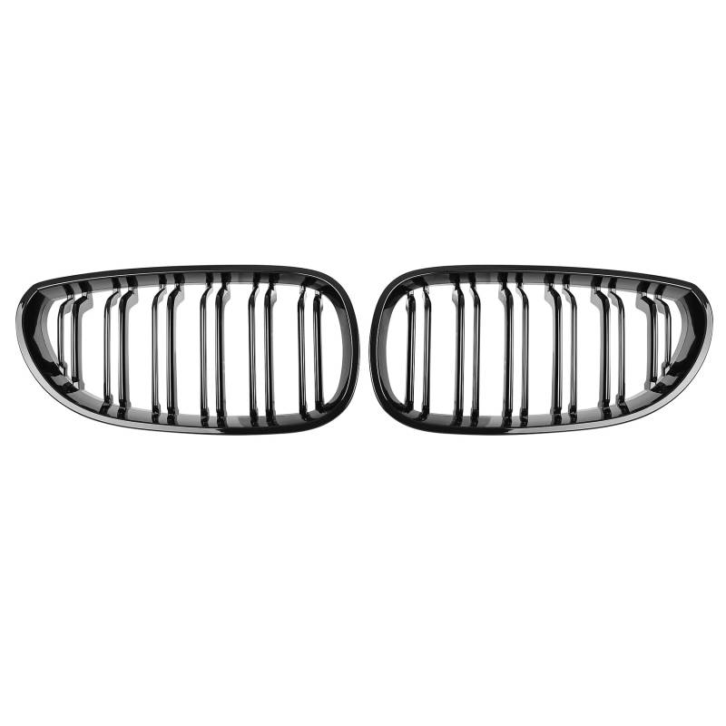 DOCAS Kühlergrill für 5er E60 E61 2003-2010 Nieren Doppelsteg Sport Glanz Schwarz von DOCAS