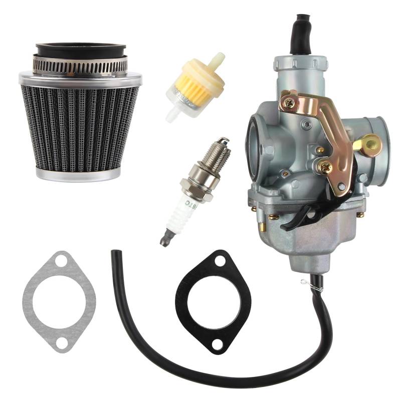 DOCAS PZ30 30mm Vergaser für 125cc 150cc 200cc 250cc 300cc ATV Dirt Bike Go Kart, 30mm Kabelchoke Vergaser mit Kraftstofffilter von DOCAS