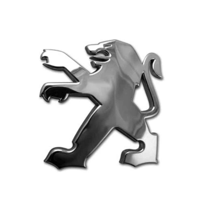 DOCHKA Emblem 'LÖWE' Heckklappe für Peugeot 3008, Aluminium, Chrom, Silber von DOCHKA