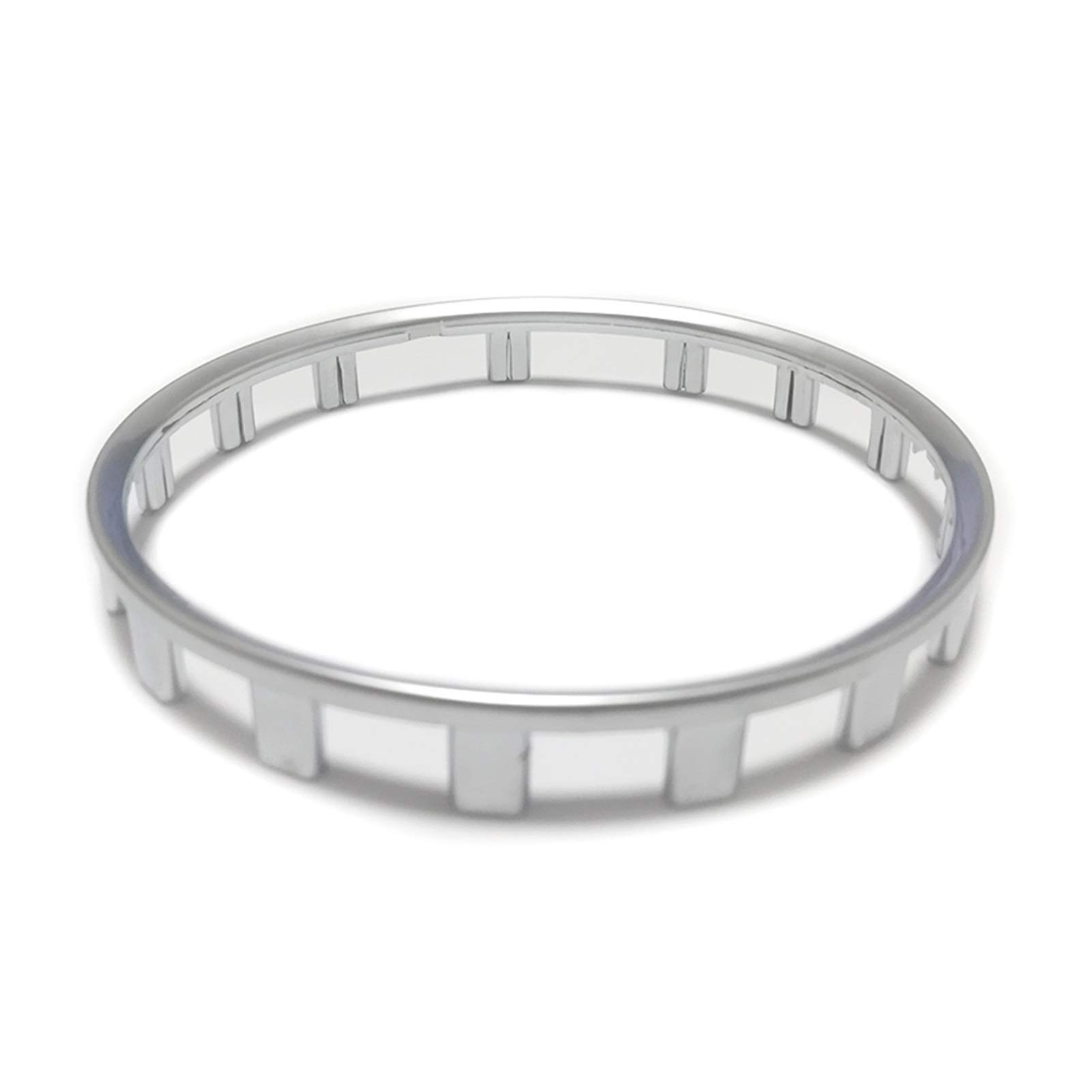 DOFABI Silber ABS Chrom Lenkradverkleidung Einsatz Emblem Rahmen Mitte Logo Ring Abdeckung, for Audi, A3 S3 8V A4 B8 B9 A7 Q3 Zierabdeckung für Lenkradverkleidung(for A7 2012 2017) von DOFABI
