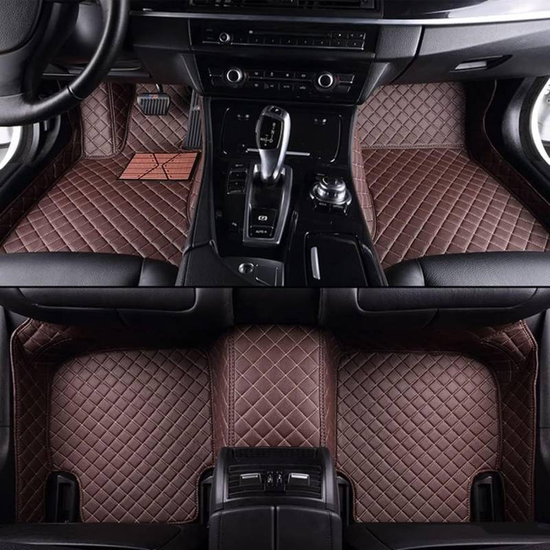 Auto FußMatten Nach Maß für Nissan Note E12 2012-2019,Leder Bodenmatte Fussmatten Automatten Vorne Hinten VollstäNdige Abdeckung Teppichschutzmatten Zubehör,E-Coffee von DOFFO