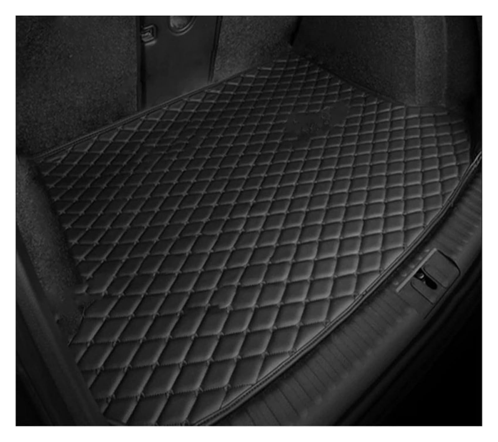 Gummimatten Kofferraumwanne Auto Hinten Stamm Matten Für Peugeot 2008 P24 Für 2021-2024 5 Sitz wasserdichte Leder Kofferraum Matte Auto Zubehör Antirutschmatten-Auto (Farbe : Schwarz) von DOFFO