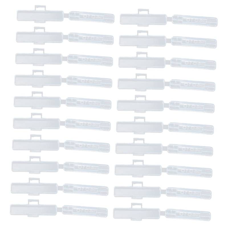 DOITOOL 100 Stück Kabelidentifikationsbox Draht Elektronisch Name Klein Fall Etikett Transparent Plastik von DOITOOL