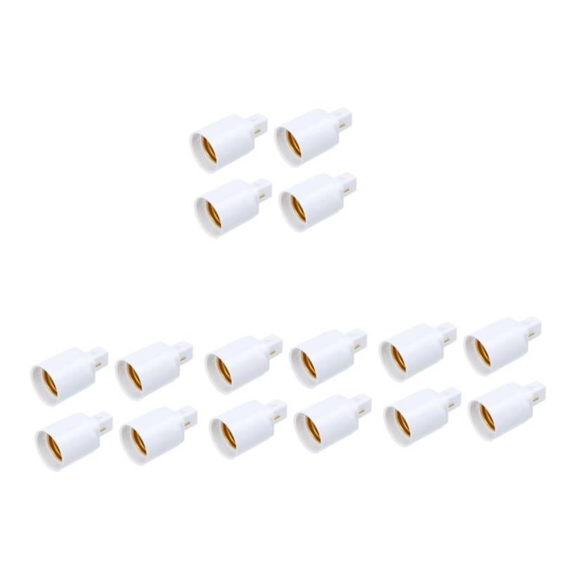 DOITOOL 16 Stück G24D-Umwandlung Lampenkopf-Stecker-Adapter E12-Glühbirnen E27-Glühbirne G24 Auf E27-Adapter E27-Fassungshalter-Adapter Glühbirnen-Fassungshalter Lampenfassung von DOITOOL