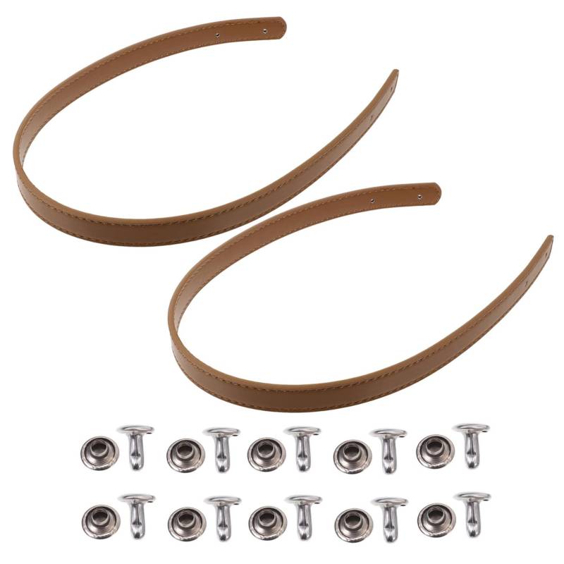 DOITOOL 2 Satz Nietband handhaben Ersatz Gürtel Geldbörse Tragetaschengriff taschengurt Bag Straps Schultergurte handtaschen Riemen Handtaschenriemen aus Leder Taschengriffe aus Leder Pu von DOITOOL