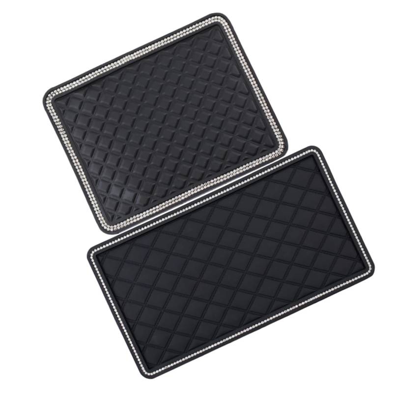 DOITOOL 2 Stück Auto Anti-rutsch-Matte Handyhalterung Für Das Armaturenbrett Dashboard-pad Für Das Telefon Armaturenbrett Matte Armaturenbrettmatte rutschfest Black von DOITOOL