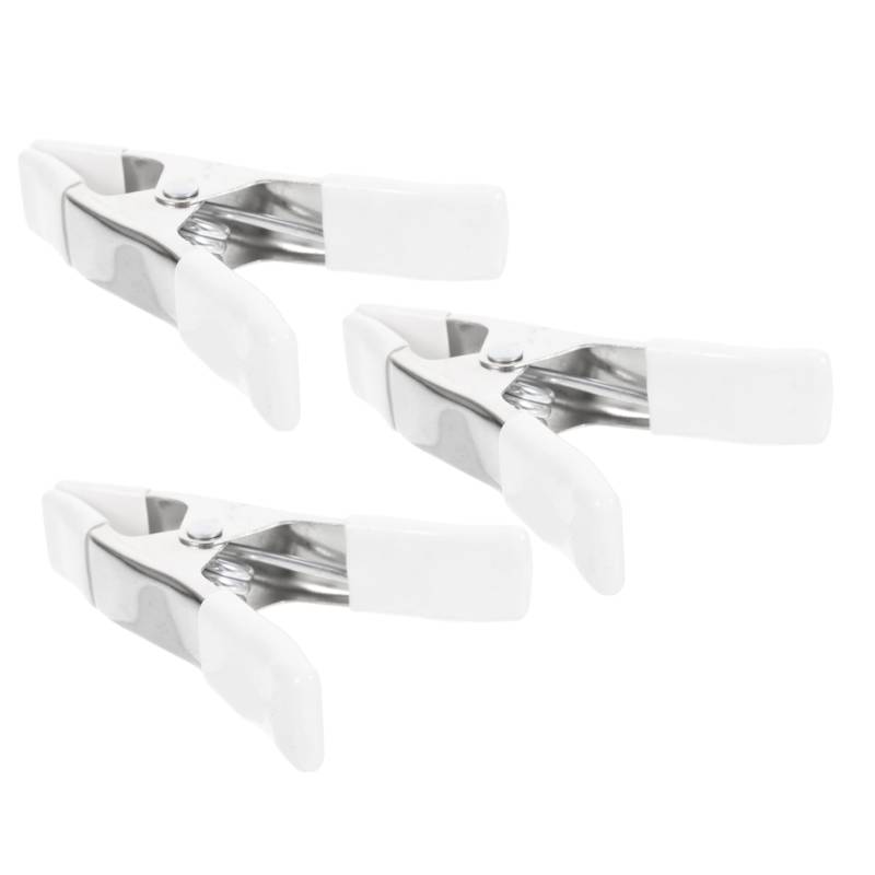 DOITOOL Klemmzwingen, 3 Stück Hintergrundklemmen Holzbearbeitungsklemmen Federklemmen Klemmen Für Hintergrundständer Robuste Kleine Robuste Hintergrundständer-Clips , Federklemmen Weiss Klemmen von DOITOOL