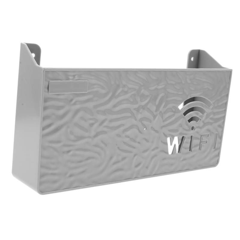 DOITOOL Router-Abdeckung router aufbewahrung Router Ablage WLAN Router Lagerung Router-Wandmontage Drahtlose Router Schutzbox Router verstecken für Stilvoll Wandregal Router-Hider Abs Grey von DOITOOL