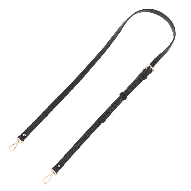 DOITOOL Verstellbarer Taschenriemen PU Leder Schwarz Für Umhängetaschen Mit Robusten Goldenen Verschlüssen Für Individuelles Design Und Einfache Befestigung von DOITOOL