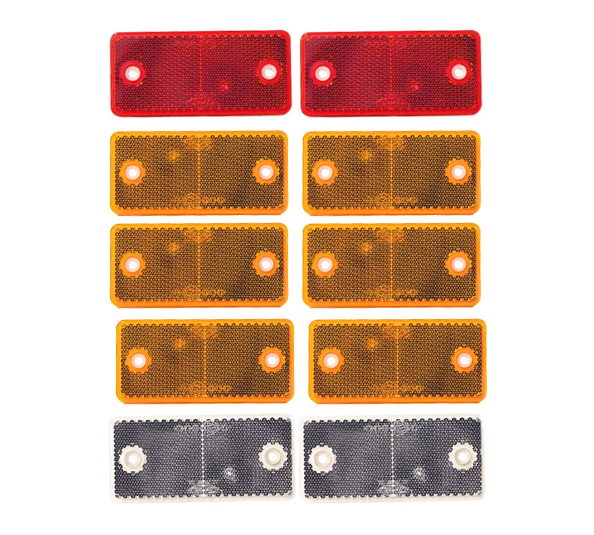 DOJA Barcelona | Anhänger Reflektor Rechteckig Mix Universal | Pack 10 | Anhänger Beleuchtung, Dreieck Rückstrahler, Auto Reflektoren, Motorrad Reflektorband, Wohnwagen Katzenaugen Selbstklebend DOJA Barcelona | Anhänger Reflektor Rechteckig Mix Universal | Pack 10 | Anhänger Beleuchtung, Dreieck Rückstrahler, Auto Reflektoren, Motorrad Reflektorband, Wohnwagen Katzenaugen Selbstklebend von DOJA Barcelona