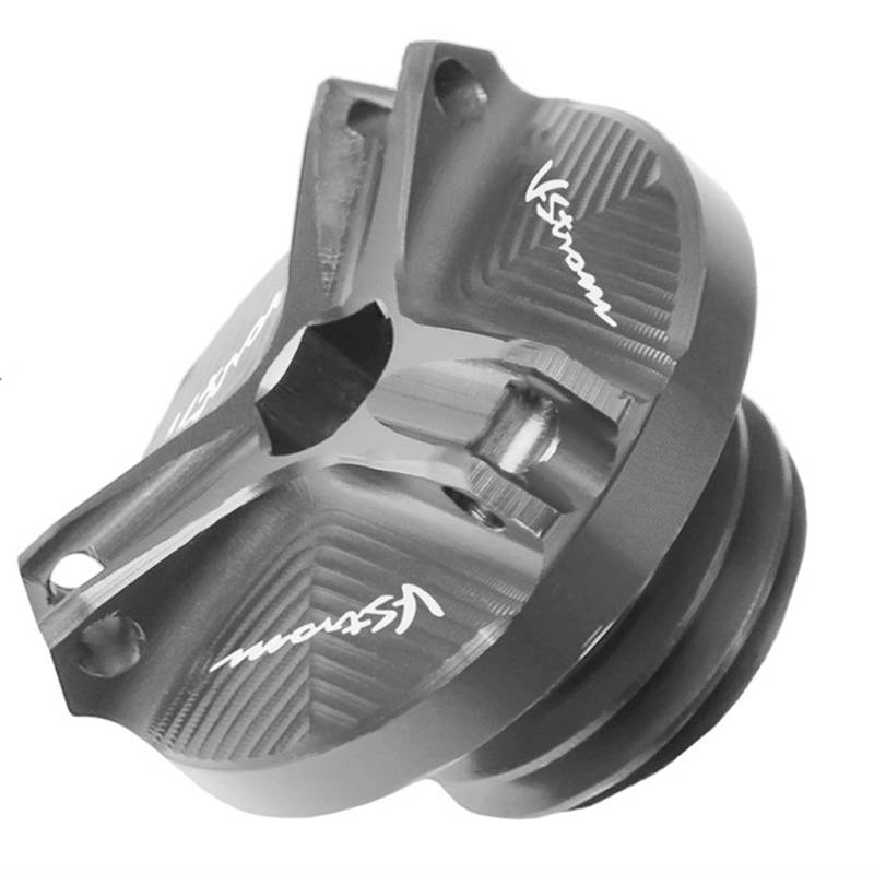 Für Suzuki DL650 V-Strom 2004-2020 DL1000 VSTROM 2002-2019 DL 650/1000 Motorrad CNC Motorölbecherdeckel Öleinfülldeckel (Farbe : Gray) von DOKLY