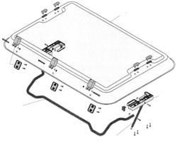 Dometic Heki 2 Glas komplett mit Anbauteilen von DOMETIC