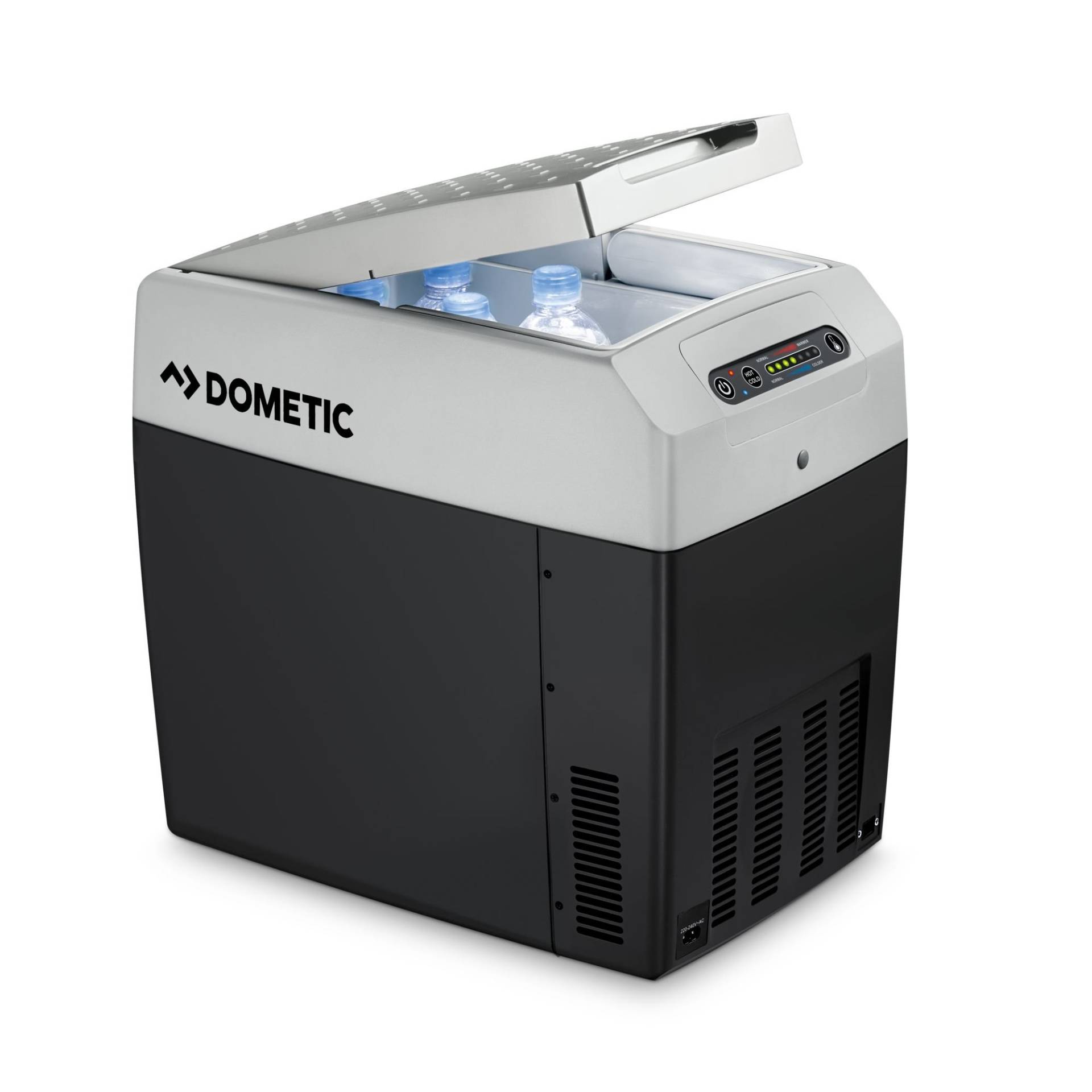 DOMETIC TropiCool TCX 21 - tragbare elektrische Kühlbox, 20 Liter, 12/24 V und 230 V für Auto, Lkw, Boot, Reisemobil und Steckdose, Grau von DOMETIC