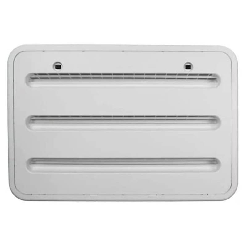 DOMETIC RV-Kühlschrank-Entlüftung für Untere/Obere Montage, Ersatz-Lüftungsmontage für Kühlschränke, lackierbares Gitter-Design mit Aussparung, 35,6 x 55,9 cm, Polarweiß von DOMETIC