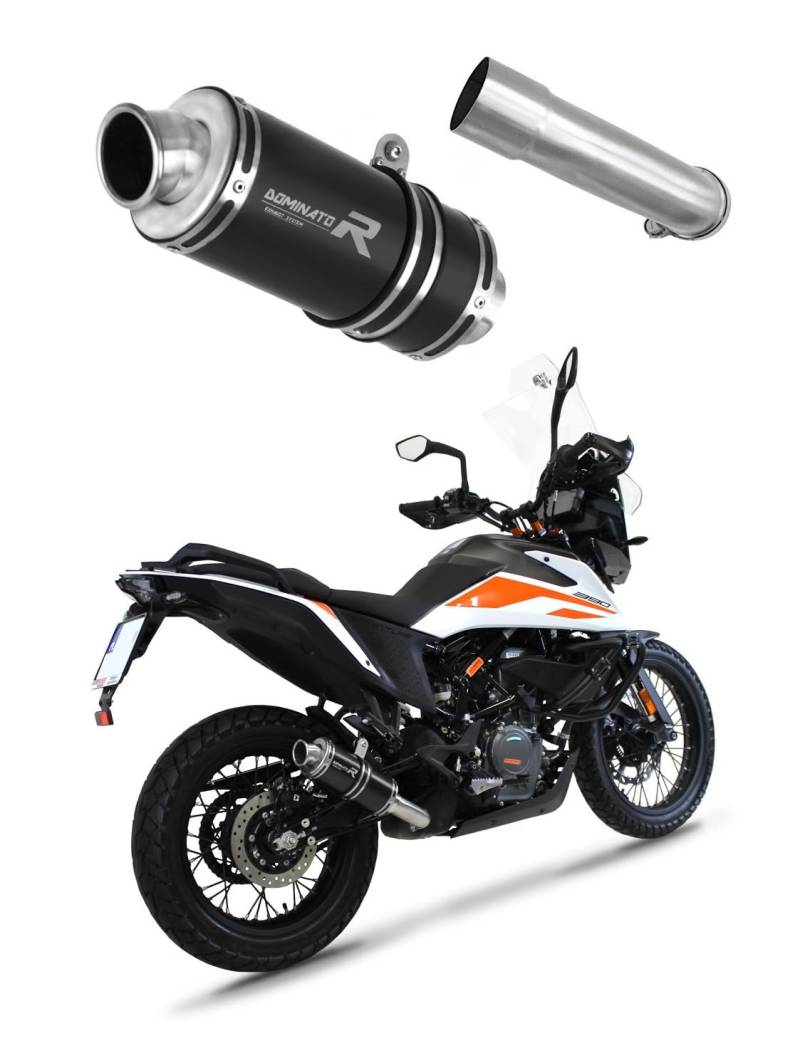 DOMINATOR Schalldämpfer Auspuff GP1 BLACK kompatibel mit 390 Adventure 2020-2021 von DOMINATOR EXHAUST SYSTEM