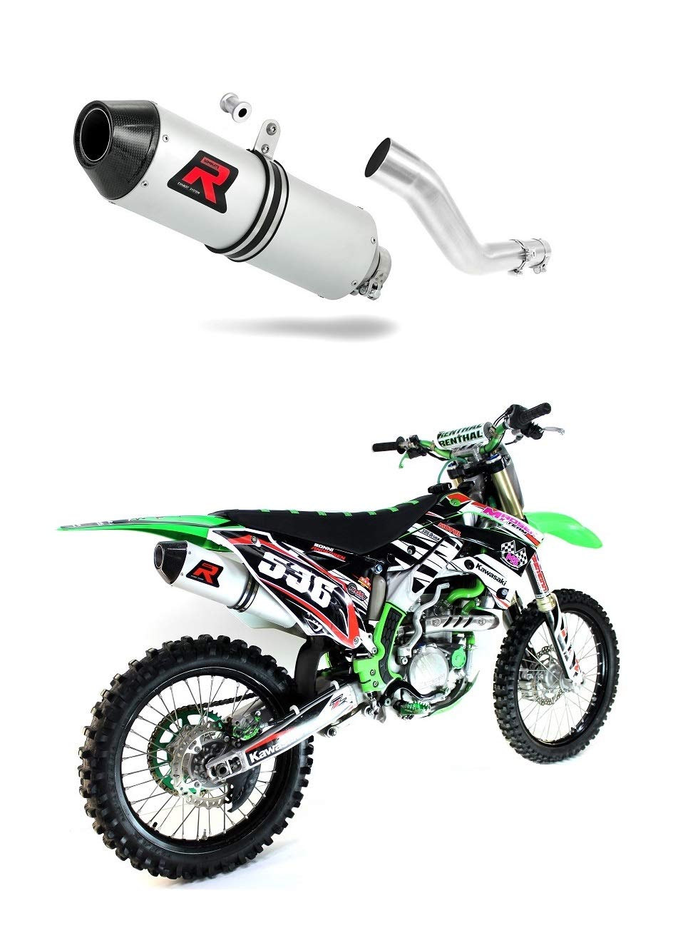 DOMINATOR Schalldämpfer Auspuff MX2 kompatibel mit KXF 450 2012-2018 DOMINATOR Schalldämpfer Auspuff MX2 kompatibel mit KXF 450 2012-2018 von DOMINATOR EXHAUST SYSTEM
