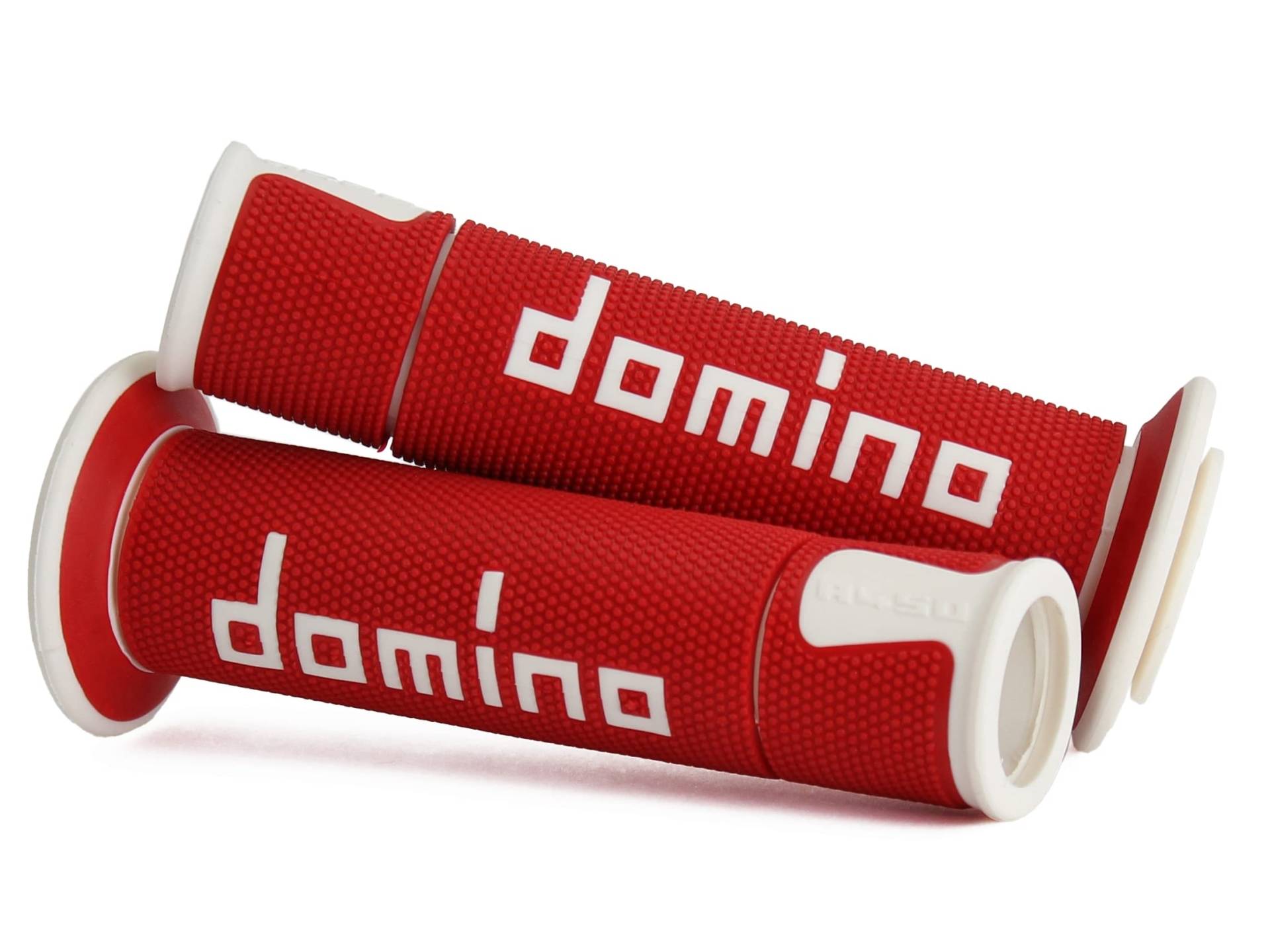 1 Paar Lenkergriffe Rot/Weiß Racing von DOMINO