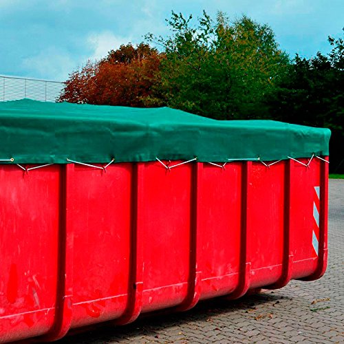 Containerplane Abdeckplane Gewebeplane feinmaschig Luftdurchlässig 2,50 x 4,50 m grün zur Abdeckung von Container von DONET