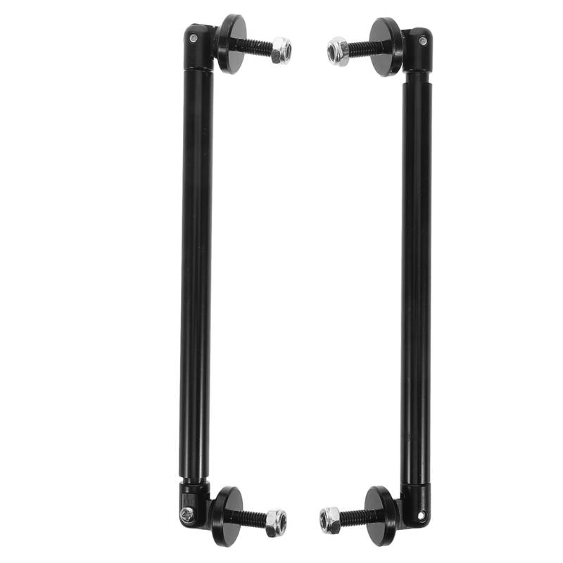 DONFAMDS 1 Paar Auto-stoßstangen-spurstange Auto Zubehör Stützstangen Universal-stoßstange Splitterstange Verstellbare Stützstange Aluminiumlegierung Black von DONFAMDS