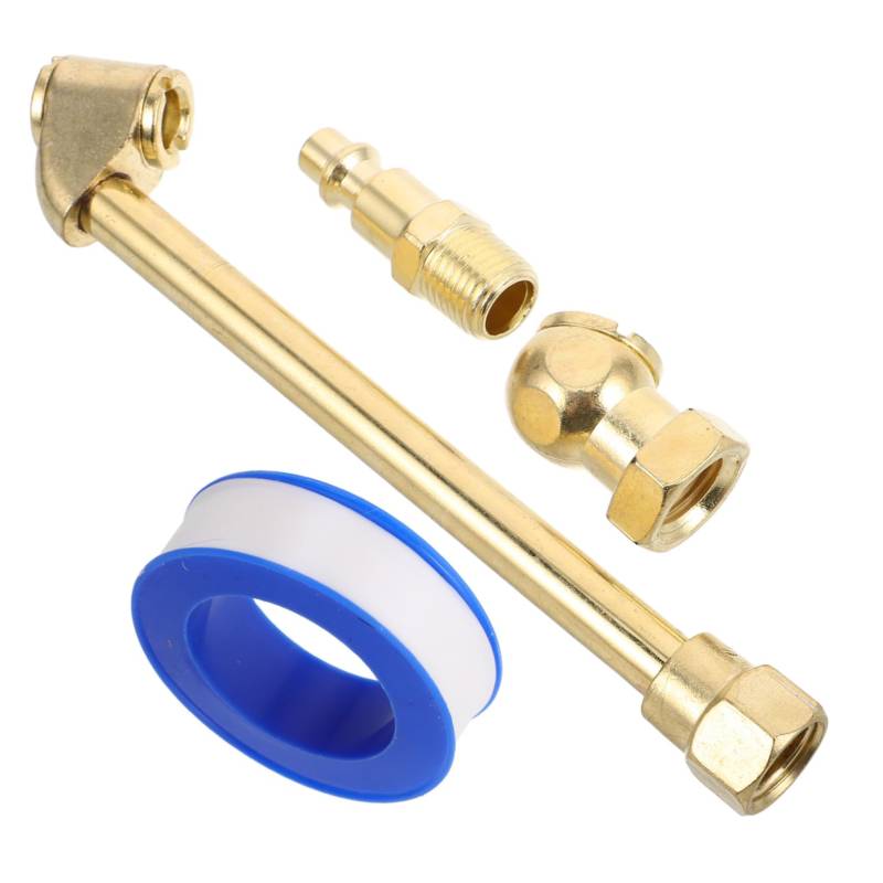 DONFAMDS 1 Set Kupferbeschichteter Eisenmetall Schlauchanschluss Reifenpumpenschlauch Ersatzschlauch Schnellanschluss Luftpumpenschlauchadapter von DONFAMDS
