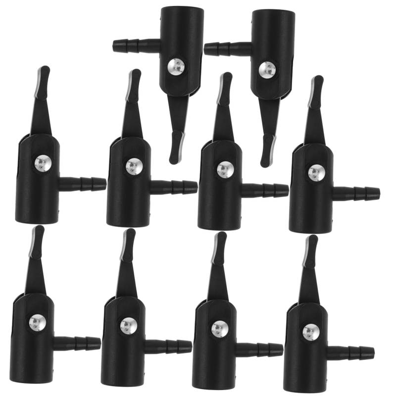 DONFAMDS 10 Stück Düsen Wechsler Luftkompressor Zur Reifenbefestigung Luftpumpendüsen Reifeninflatoradapter Luftschlauchadapter Reifenfüllaufsatz Für Kompressor Plastik Black von DONFAMDS