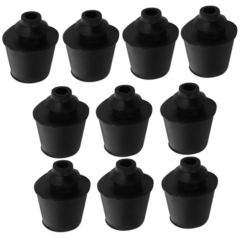 DONFAMDS 10 Stück Türpufferblock Frontstoßstangenpufferblock Auto Heckstoßstangenschutz Autotürschutz Autotürstopper Autotür Stoßdämpfer Kissenpolster Gummi Schwarz von DONFAMDS
