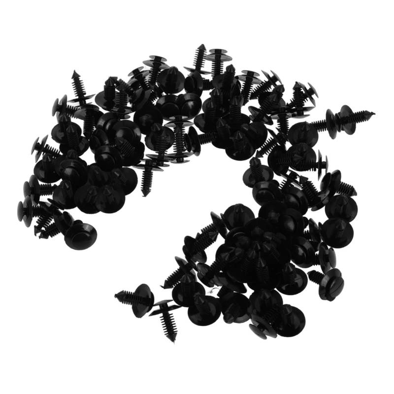 DONFAMDS 100 Stück Autotürschnalle ersatzteile Paneeltür Befestigungselemente Gewichtheberklammern Trimm-Kit Befestigungsclips Verschluss Auto-Nahtklammern Autoclip Push-Pin-Clips Abs Black von DONFAMDS