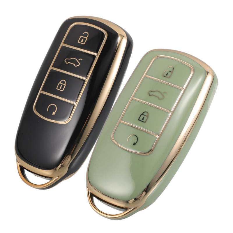 DONFAMDS 2 Stück Autoschlüsselgehäuse Schlüsselanhänger Auto Fernbedienungsgehäuse Ersatzschlüsselgehäuse Fernbedienungsgehäuse Autoschlüsselschutz Keyless Entry Fob Autoschlüssel von DONFAMDS