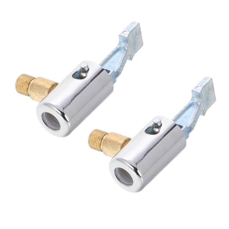 DONFAMDS 2 Stück Luftpumpenanschluss Luftkompressor-schlauchadapter Doppelkopf-luftfutter Geschlossenes Luftfutter Spannfutter Für Reifenfüller Lockinflate Locking Air Chuck Zinklegierung von DONFAMDS