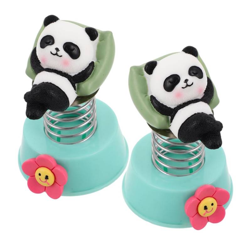 DONFAMDS 2 Stück Ornamente Armaturenbrett Zubehör Tanzende Autoverzierung Armaturenbrettdekorationen Damen Auto Armaturenbrett Bobblehead Schüttelndes Autoornament Autodekoration Panda Harz von DONFAMDS