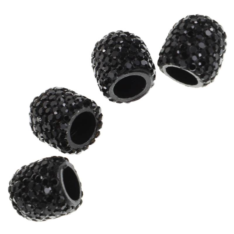 DONFAMDS 4 Stück Reifenkappe Auto Dekoration Auto zubehör Bling Reifen Kappen Funkelnde Ventilkappen Ventildeckel Auto Bling Ventilschaftkappen Bling Reifenventilkappen Plastik Black von DONFAMDS