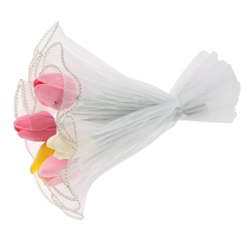 DONFAMDS Auto -Tulpestrauß Blumen-Autozubehör Auto-Armaturenbrett-Blumen Auto -Armaturenbrettverzierung Mini dekorative Blumen Auto süßes Zubehör Mini-Blumenstrauß auto blumenverzierung PVC von DONFAMDS
