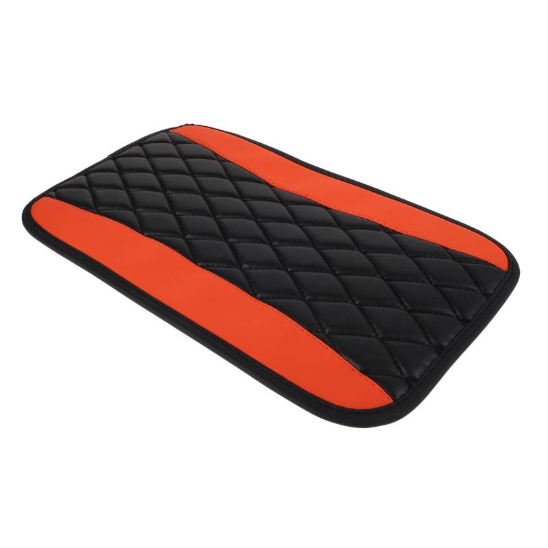 DONFAMDS Kasten Auto-armlehnenbox-matte Universelle Auto-mittelkonsolenabdeckung Auto-armlehnen-organizer Armlehnenabdeckung Bezug Für Armlehnengehäuse Armlehre Beschützer Orange Pu-leder von DONFAMDS