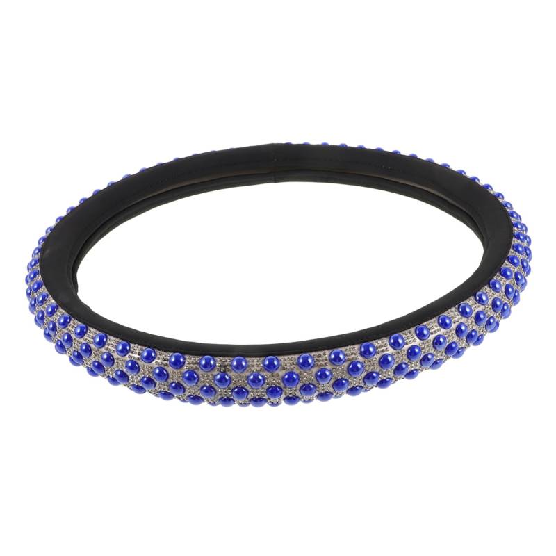 DONFAMDS Perllenkradabdeckung Innere Zubehör Rosa Lenkung Hallo Girly Lenkradabdeckungen Universal- Deko Lenkradbezug Für Damen Lenkradabdeckung Männer Perlmutt-lenkradabdeckung Perle Blue von DONFAMDS