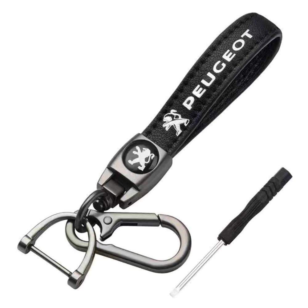 Auto Schlüsselanhänger für Peugeot Boxer 2006-2021, Schlüsselanhänger Schlüsselanhänger Leder mit Logo für Auto Ersetzen Zubehör,Bla-ck-L Auto Schlüsselanhänger für Peugeot Boxer 2006-2021, Schlüsselanhänger Schlüsselanhänger Leder mit Logo für Auto Ersetzen Zubehör,Bla-ck-L von DONGDONG