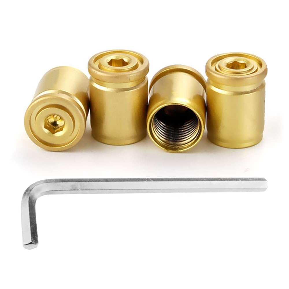 Ventilkappen Set, 4 Stück Ventildeckel, Diebstahlschutz Auto-Reifen Schrader-Ventil Ventilabdeckung mit Schraubenschlüssel für Autos, Fahrräder, LKWs, Motorräder Ventilkappen Set, 4 Stück Ventildeckel, Diebstahlschutz Auto-Reifen Schrader-Ventil Ventilabdeckung mit Schraubenschlüssel für Autos, Fahrräder, LKWs, Motorräder von DONGKER