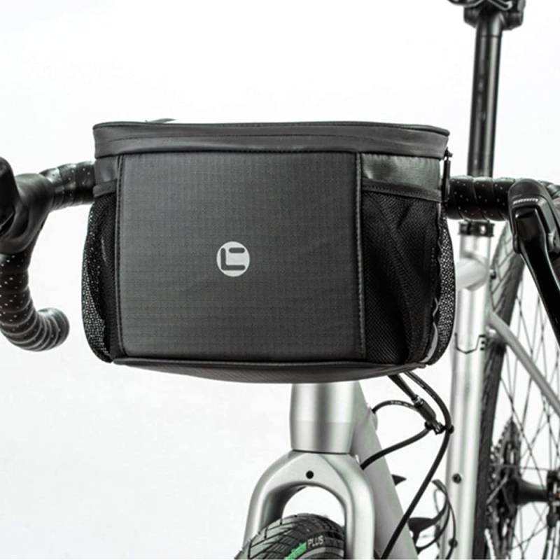 DONGKER Lenkertasche Fahrrad,4L Isolierte Fahrradtasche Lenker,Wasserdicht Fahrradkorb Vorne Tasche mit 7 Zoll Touch-Screen für Mountainbike Rennrad E-Bikes von DONGKER