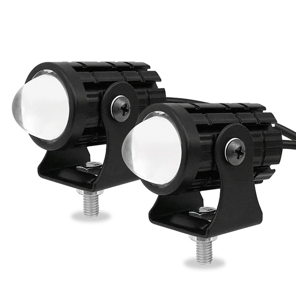 DONGKER Motorrad-Fahrlichter, 2 Stück 12 W 8-80 V Motorrad LED Scheinwerfer mit zwei Farben, 6000K Weiß /3000K Gelb, IP67 Wasserdicht, Motorcycle Driving Lights für Motorrad, LKW, Boot DONGKER Motorrad-Fahrlichter, 2 Stück 12 W 8-80 V Motorrad LED Scheinwerfer mit zwei Farben, 6000K Weiß /3000K Gelb, IP67 Wasserdicht, Motorcycle Driving Lights für Motorrad, LKW, Boot von DONGKER