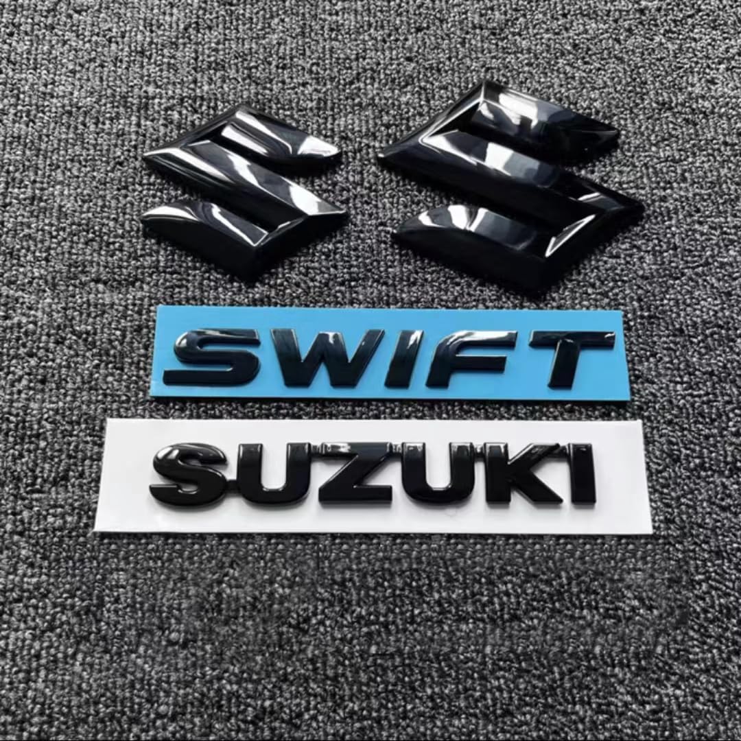 DONHEK Auto Emblem Aufkleber für Suzuki Swift 2017-2023,ABS Kühlergrill Front Motorhaube Kofferraum 3D Logo Heckklappen Buchstaben Selbstklebende Ersatz Dekoration Styling Zubehör DONHEK Auto Emblem Aufkleber für Suzuki Swift 2017-2023,ABS Kühlergrill Front Motorhaube Kofferraum 3D Logo Heckklappen Buchstaben Selbstklebende Ersatz Dekoration Styling Zubehör von ZOUXO