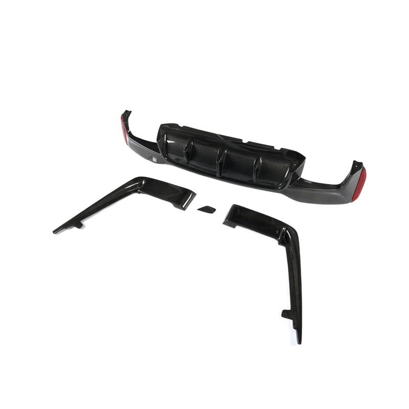 Auto-Heckstoßstangen-Diffusor-Lippensplitter, kompatibel mit BMW 5er F90 M5 2018–2020, Heckstoßstangen-Diffusor-Lippensplitter, Spoiler aus Kohlefaser von DOPQNYLZW