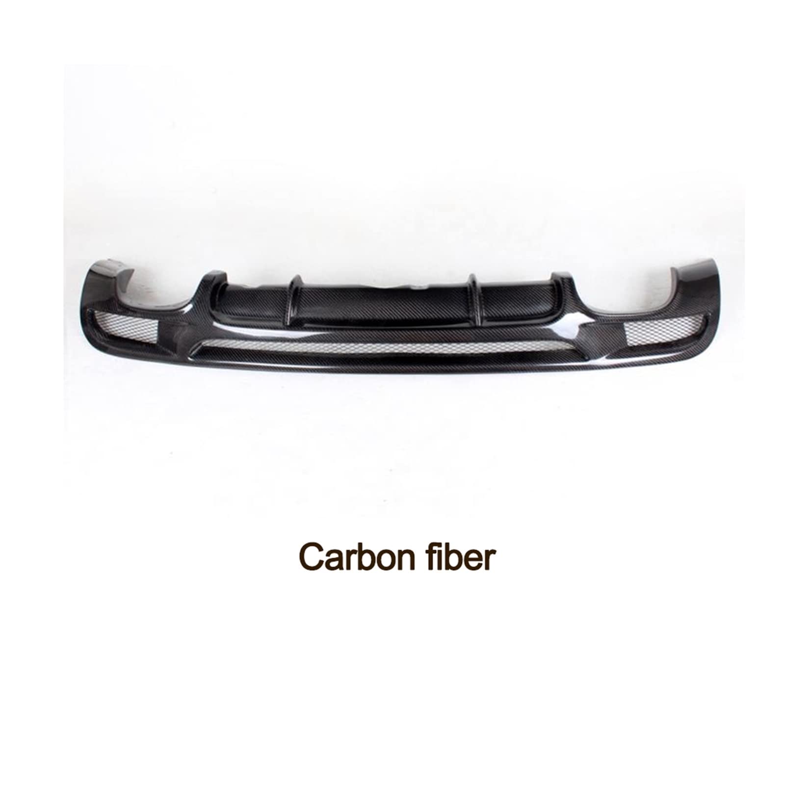 Auto Heckstoßstangen-Diffusor-Lippenspoiler Kompatibel mit BMW 1er E82 E88 M Sport 2-Türer 2007-2013 Vierauslässe Kohlefaser/GFK(Carbon Fiber) von DOPQNYLZW