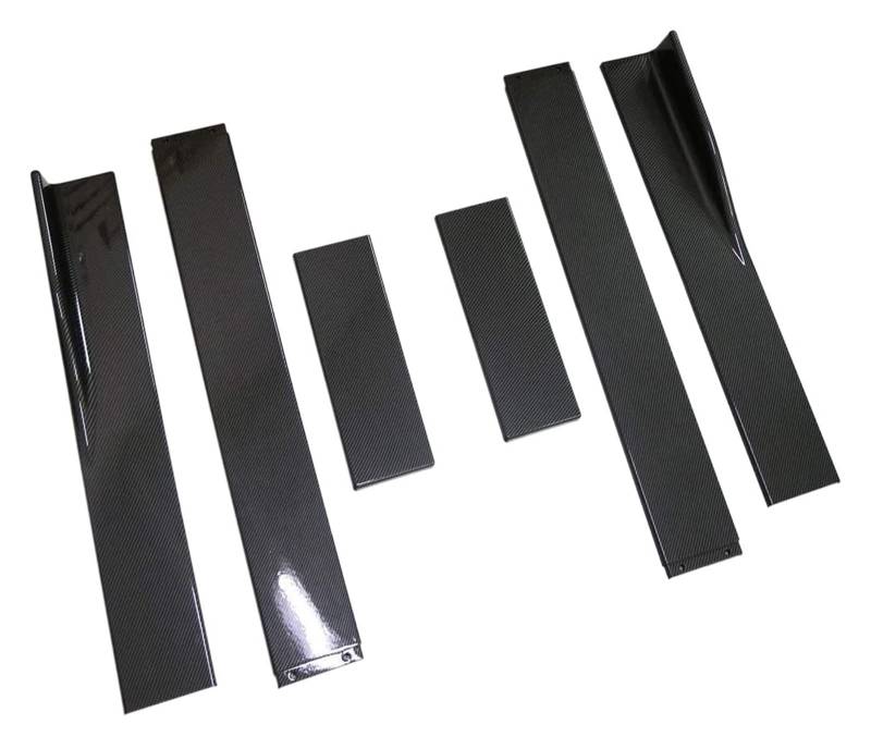 DOPQNYLZW 2M 2,2M Seitenschweller Universal kompatibel mit Nissan 370Z 350Z Altima 2006-2022 Verlängerungssplitter Schürzensplitter Winglet Autozubehör(2.2M Carbon Fiber Lo) von DOPQNYLZW