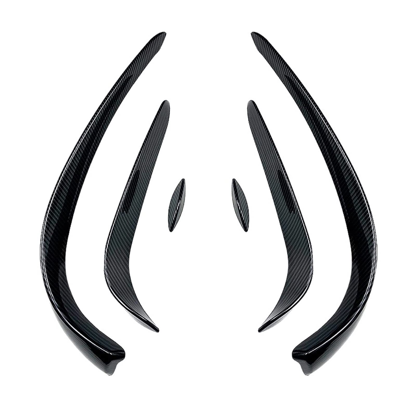Auto-Frontstoßstangen-Spoiler-Splitter-Abdeckung, Nebelscheinwerfer-Splitter-Verkleidung, kompatibel mit Mercedes Benz C-Klasse W205 C180 C200 C260 C43 AMG 2015–2018(Front knife Carbon) von DOPQNYLZW
